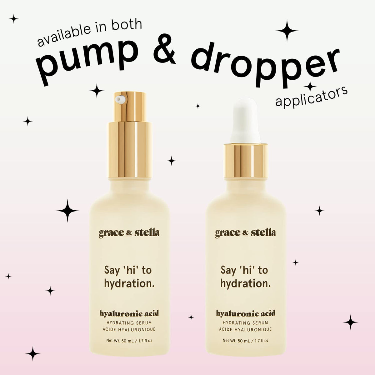 grace & stella bottle styled on bathroom shelf for daily routine