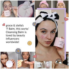 grace & stella before and after eye makeup removal shows clean lash line benefit