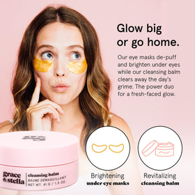 grace & stella cleansing balm texture swatch melting makeup effectively