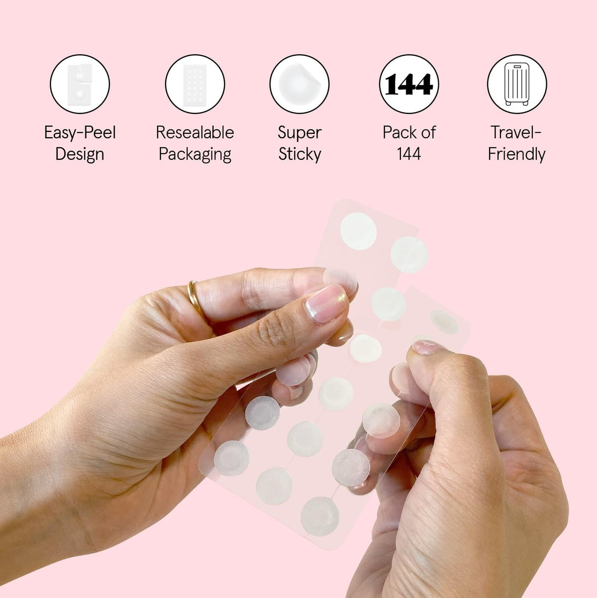 grace & stella dermatologist-tested label close-up showing clinical testing reassurance