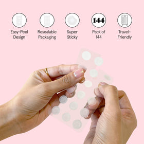 grace & stella dermatologist-tested label close-up showing clinical testing reassurance