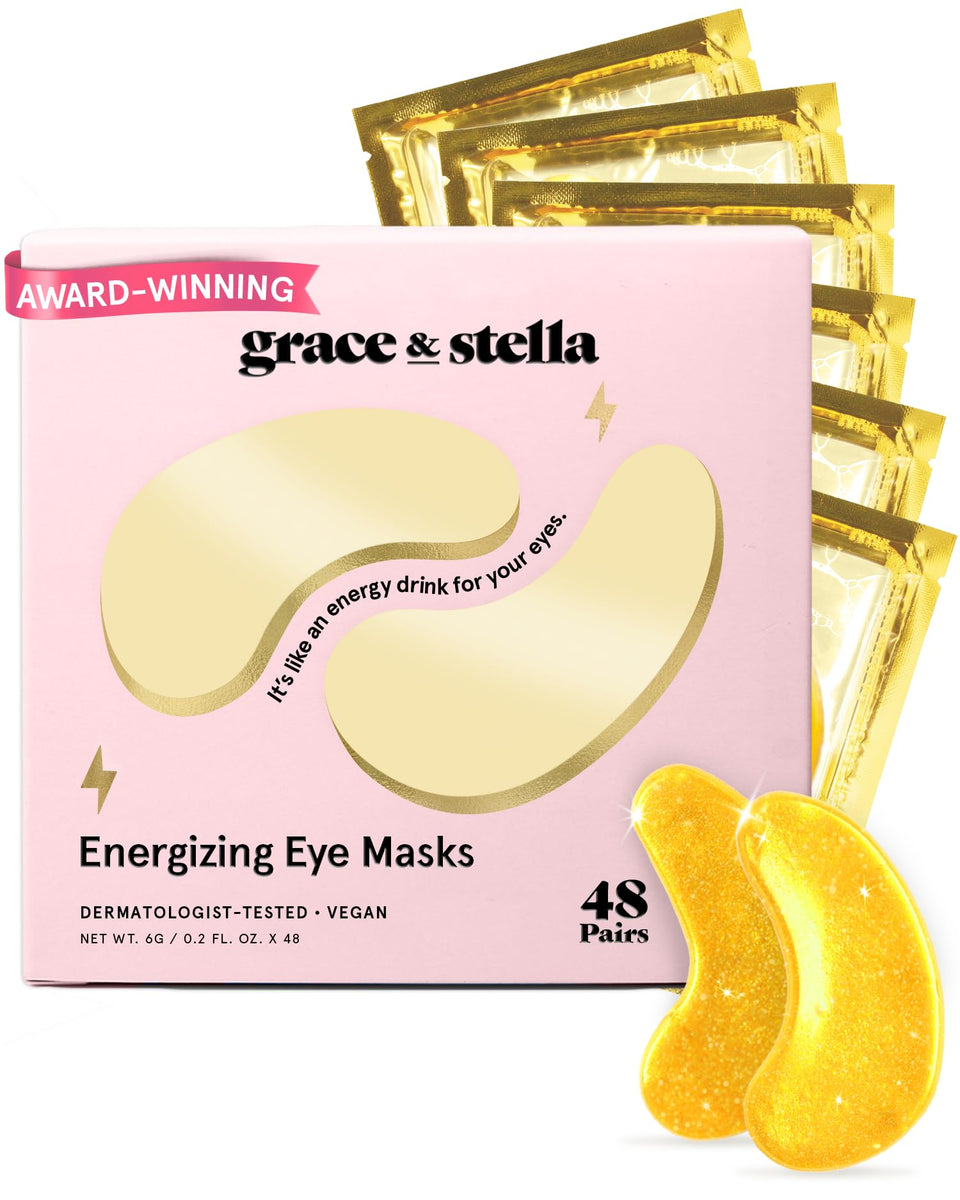 grace & stella front box showing pack of 48 pairs and quick benefits