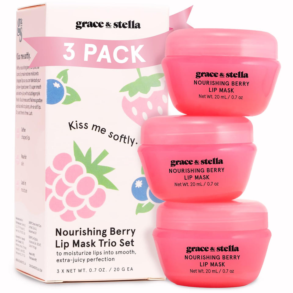 grace & stella front packaging showing berry lip butter and award badge
