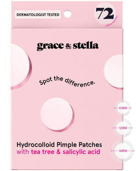 grace & stella front packaging showing clear 72-pack for discreet care