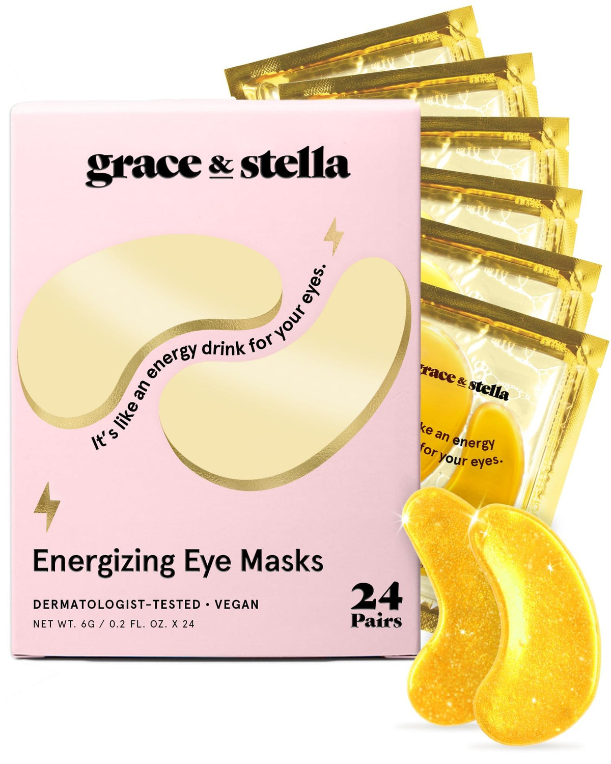 grace & stella front packaging shows 24 pairs and gifting appeal