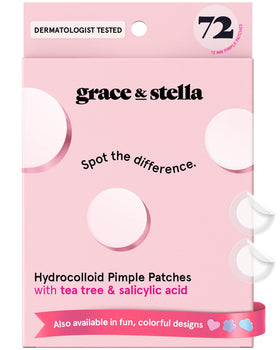 grace & stella front packaging showing 72-count box and branding benefits