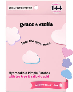 grace & stella front packaging showing 144-count pack and colorful designs for quick spotting