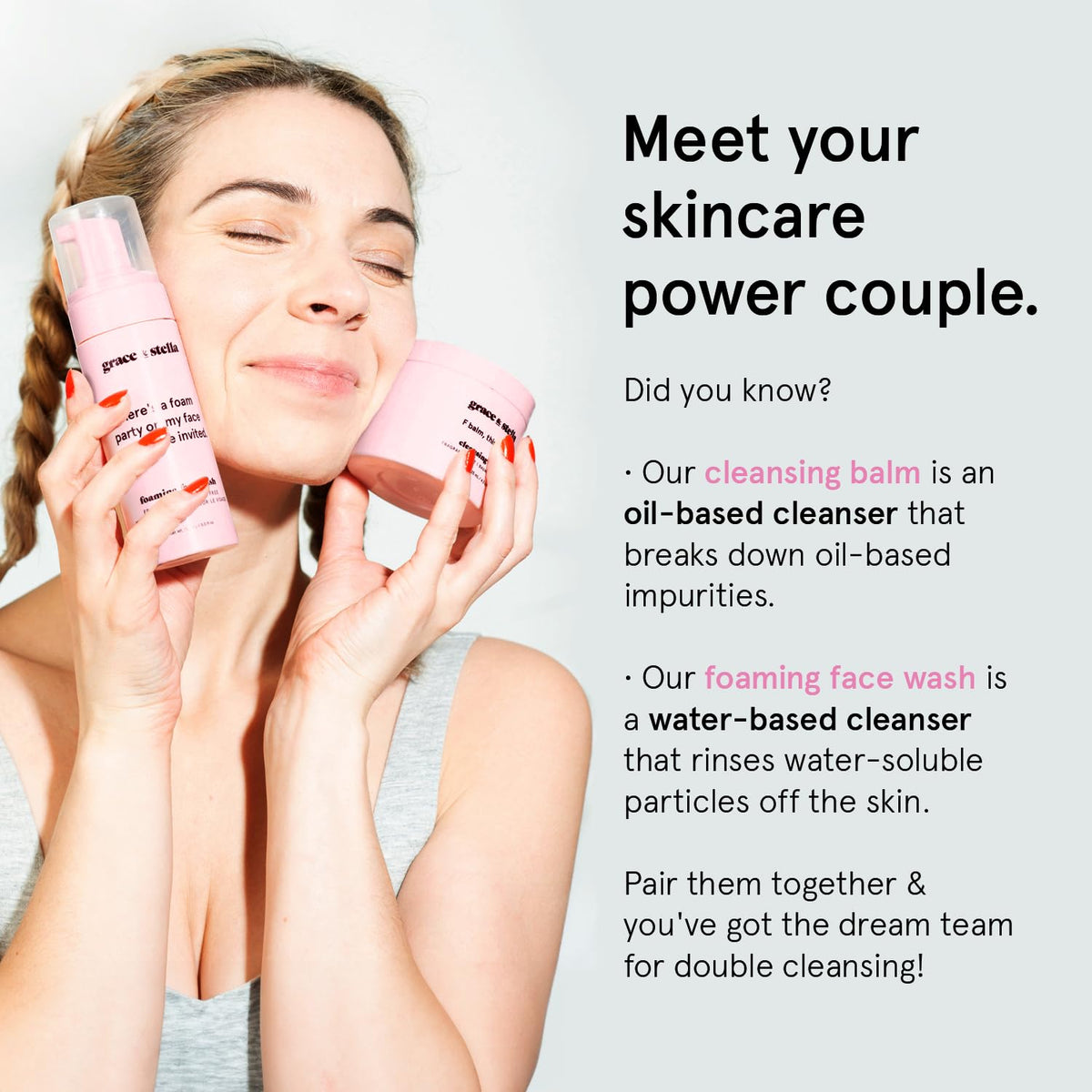 grace & stella ingredient label with vitamin E highlighted for skin nourishment