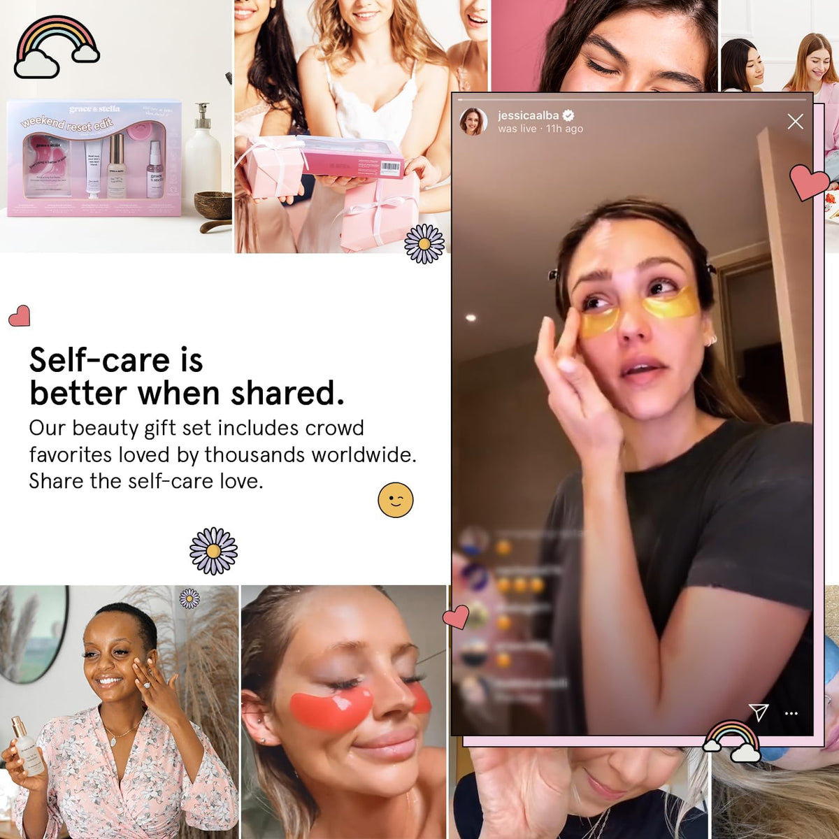 grace & stella berry lip mask tube with swatch demonstrating nourishing, softening benefit