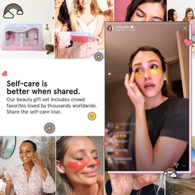 grace & stella berry lip mask tube with swatch demonstrating nourishing, softening benefit