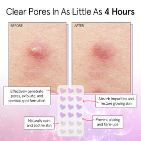 grace & stella heart patch applied to skin, discreet concealment and protection