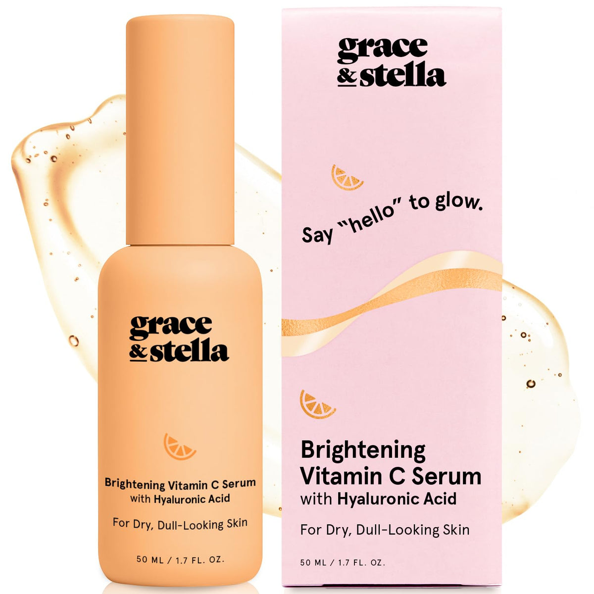 grace & stella bottle front label showing product clarity and benefits