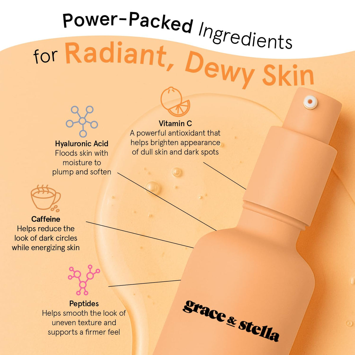 grace & stella 50ml bottle held in hand showing size and portability benefit