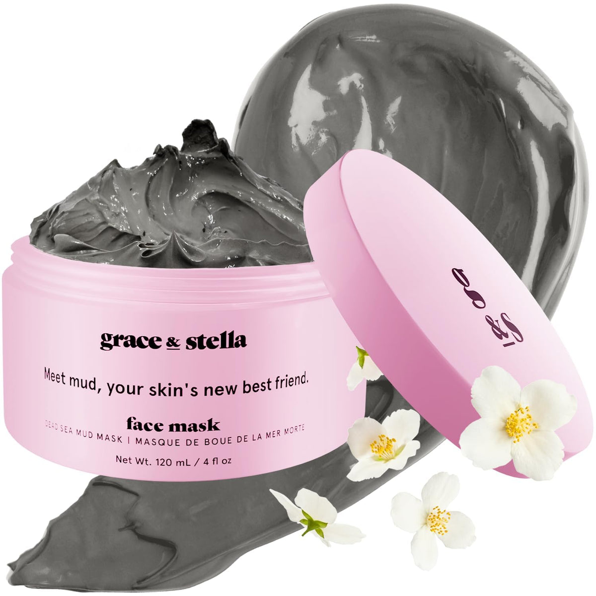 grace & stella front jar view showing label and 120ml size for clear product identity