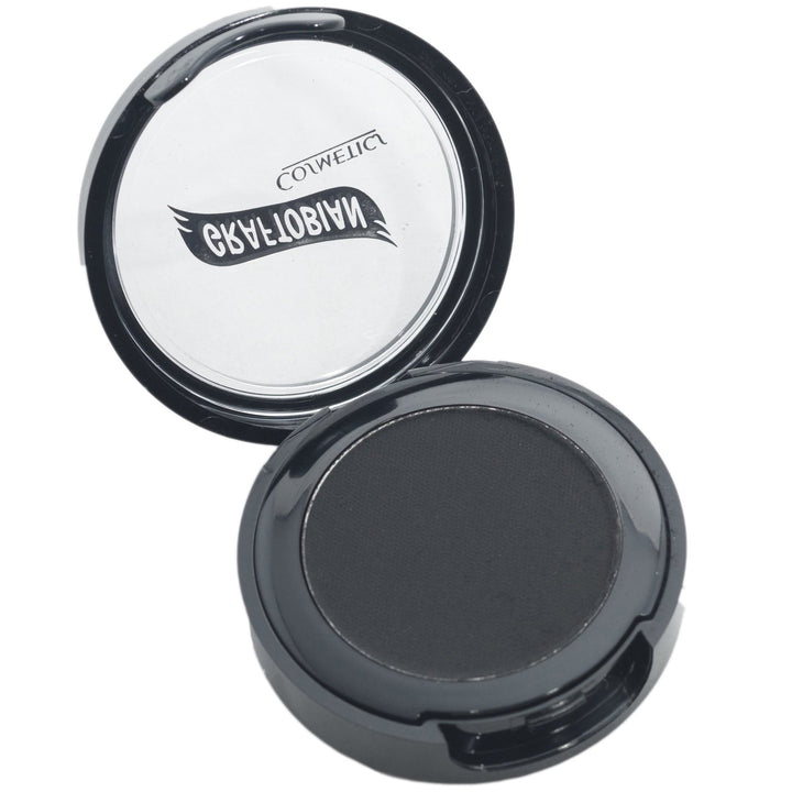 Graftobian Jet Black front compact view showing pan and usable benefit of portability