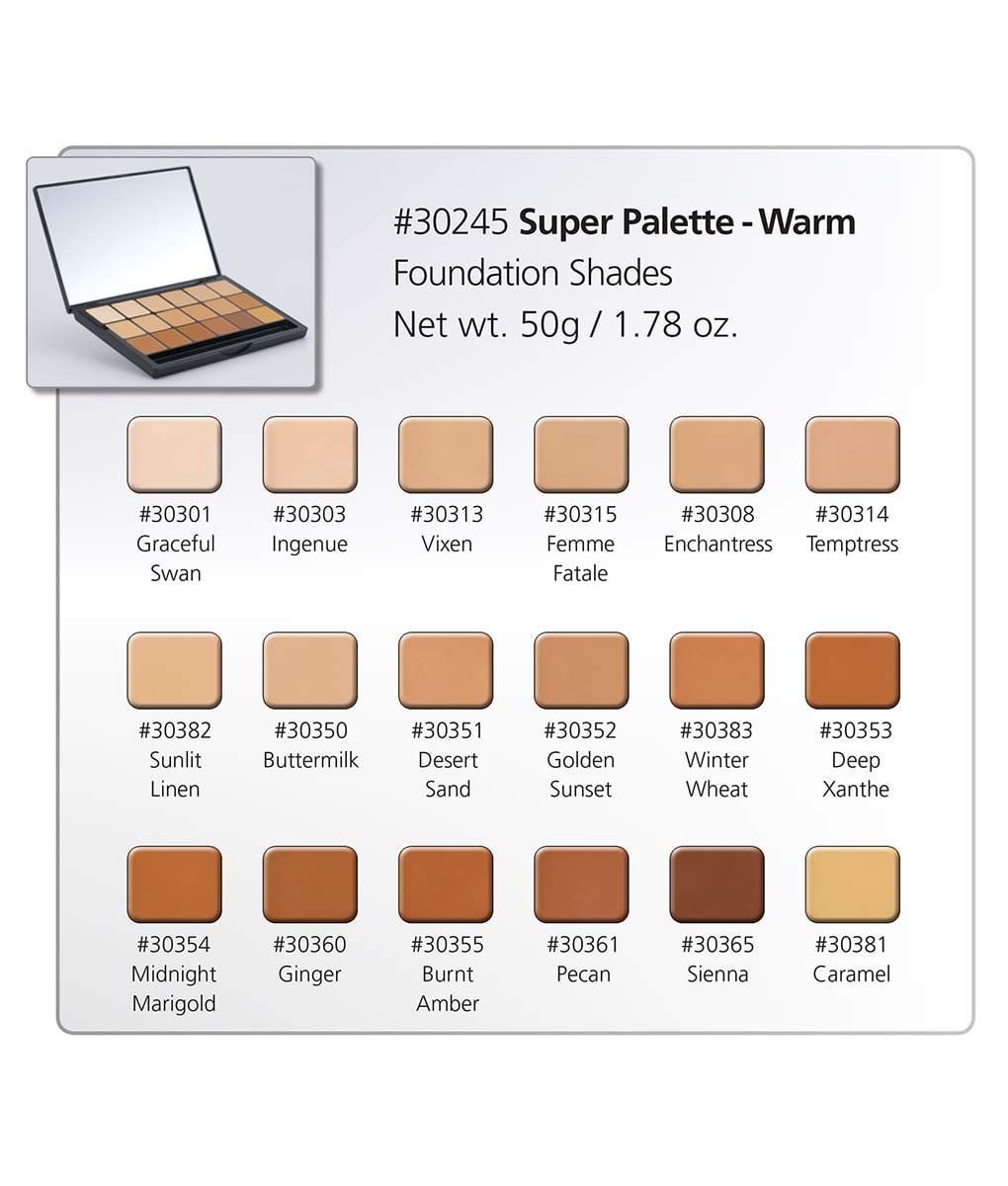 Graftobian label and shade names visible for quick shade identification