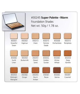 Graftobian label and shade names visible for quick shade identification