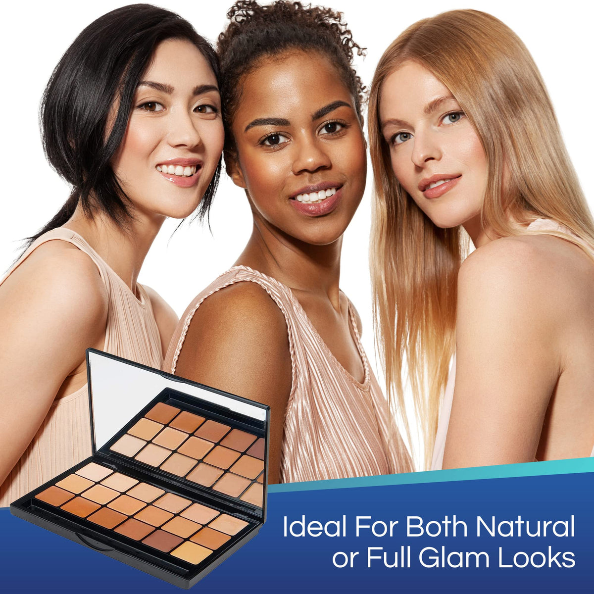 Graftobian palette in hand demonstrating compact size and pro portability