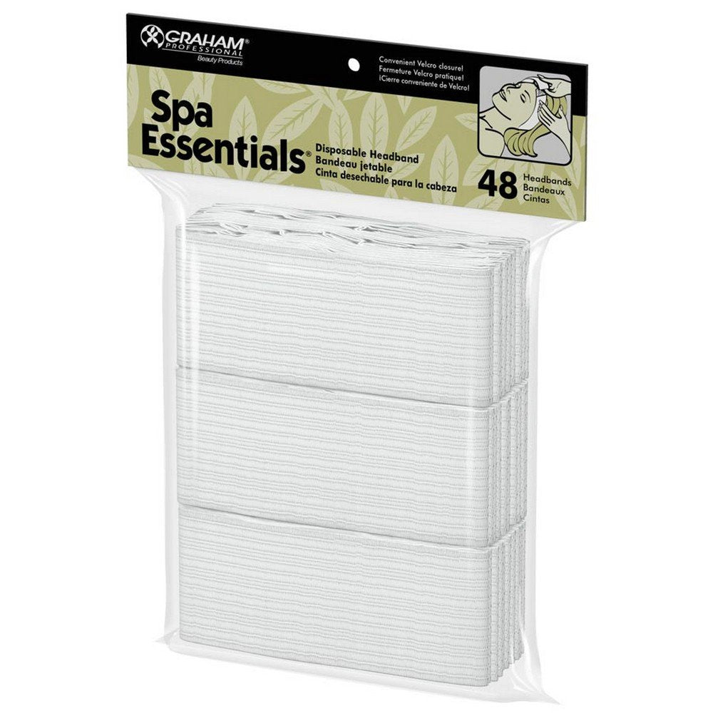 Graham Medical front pack of disposable headbands showing organized, hygienic convenience