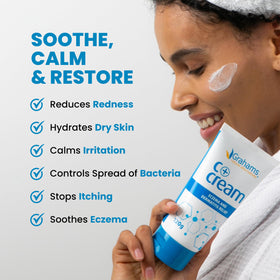 Grahams Natural being applied to hands to relieve itch and dryness