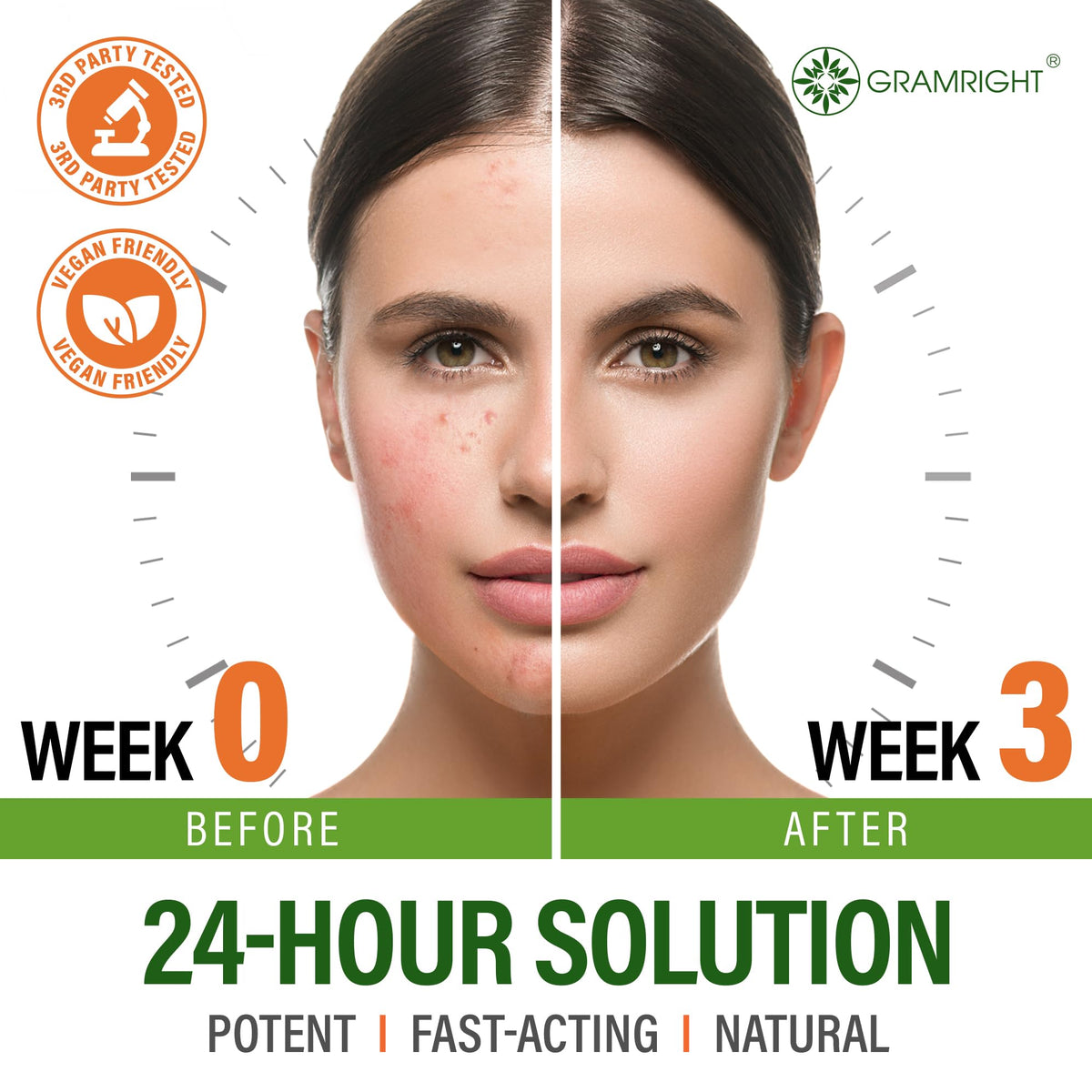GRAMRIGHT product ingredients shot with tea tree and salicylic acid visible