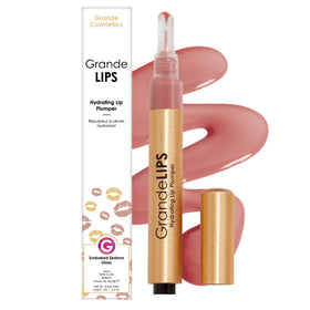 Grande Cosmetics GrandeLIPS front packaging showing Sunbaked Sedona shade and shine