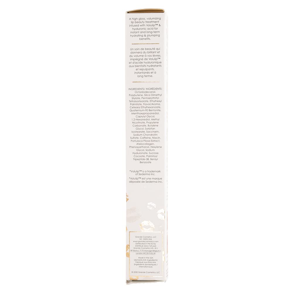 Grande Cosmetics gloss tucked in a purse emphasizing portable, on-the-go convenience