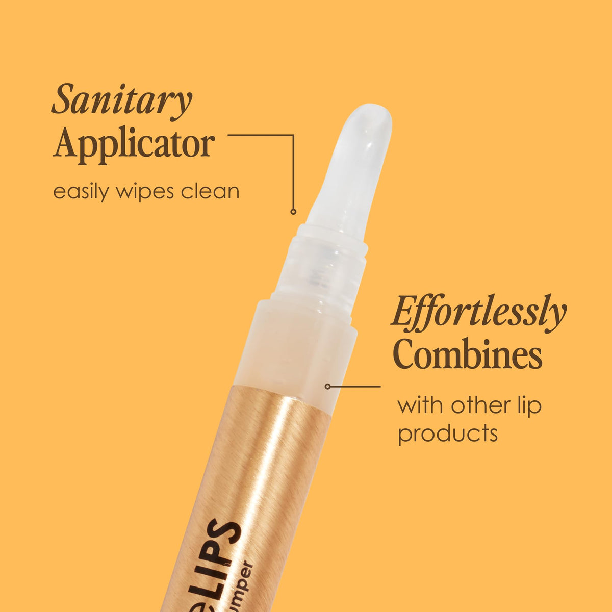 Grande Cosmetics GrandeLIPS tube beside a coin for size and travel convenience