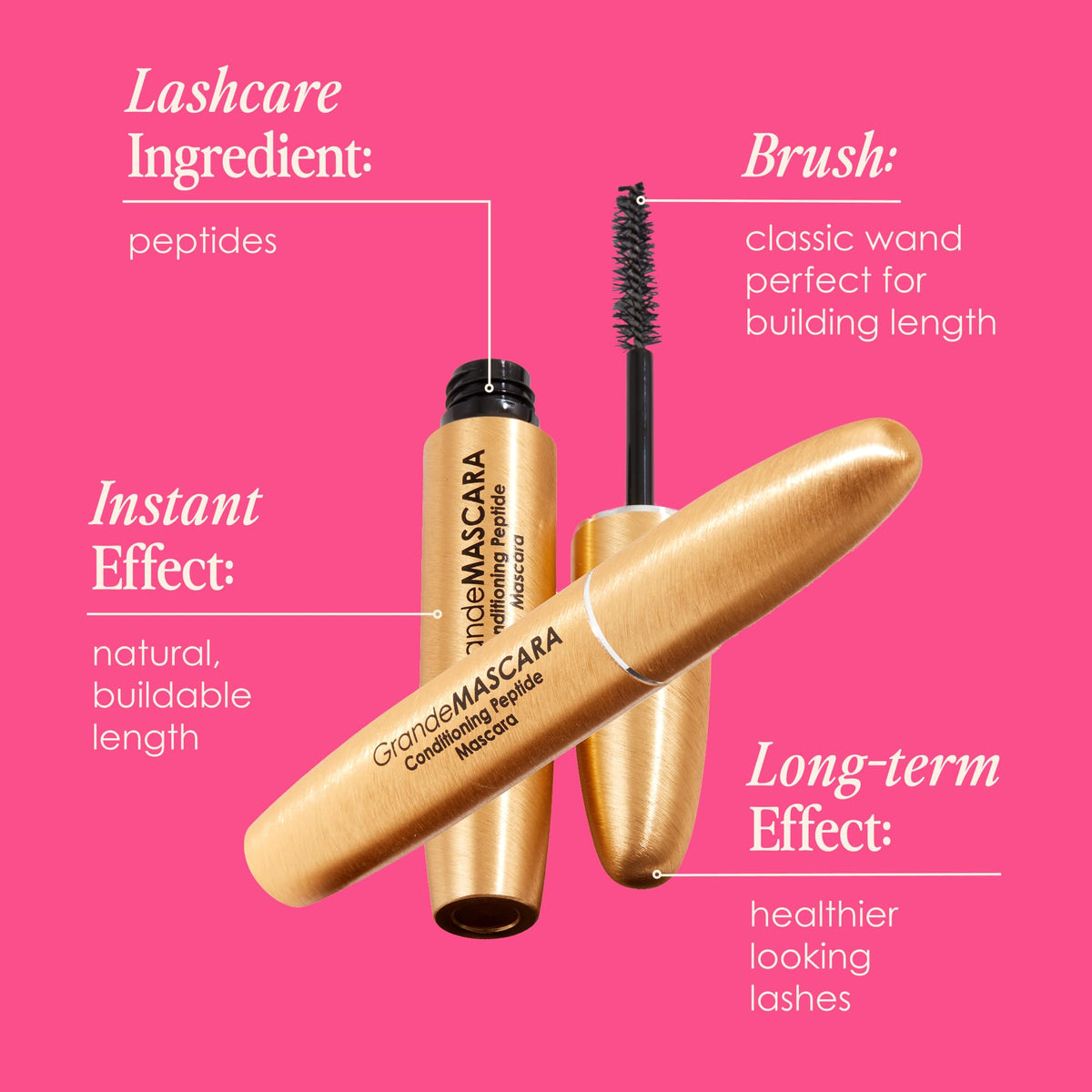 Grande Cosmetics being applied in lifestyle setting, shows easy application and lift