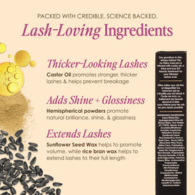 Grande Cosmetics ingredient label view, highlights castor oil inclusion
