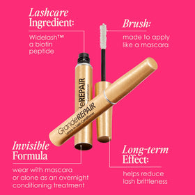 Grande Cosmetics on bathroom counter illustrating daily routine