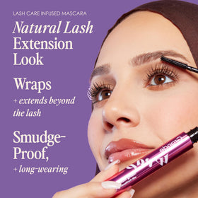 Grande Cosmetics formula swiped on fingers illustrating lightweight, nourishing texture