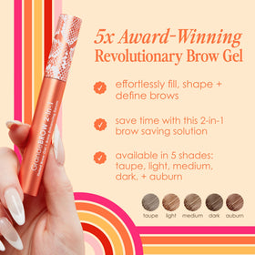 Grande Cosmetics applied on a model brow showing natural fill and shape benefit realistic look