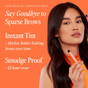 Grande Cosmetics GrandeBROW close-up of gel texture with mini fibers for fuller look