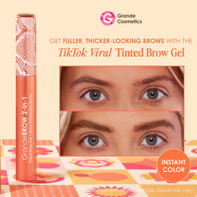 Grande Cosmetics GrandeBROW wand and bristles demonstrating precise application benefit
