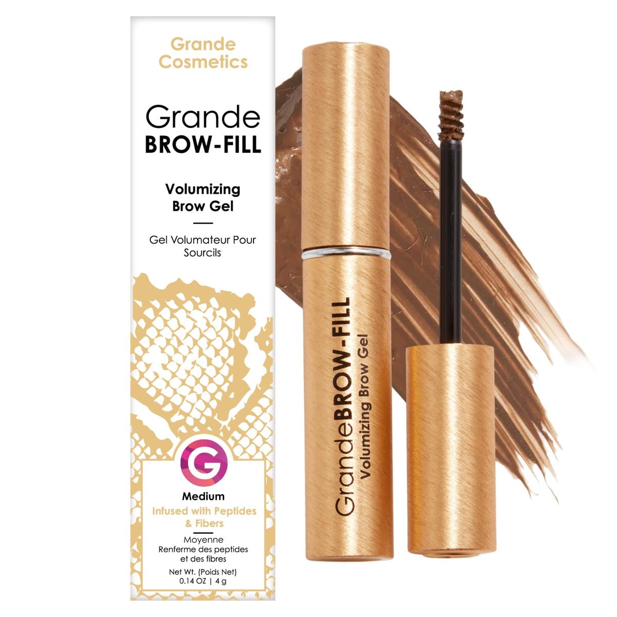 Grande Cosmetics front packaging showing product and shade for easy identification
