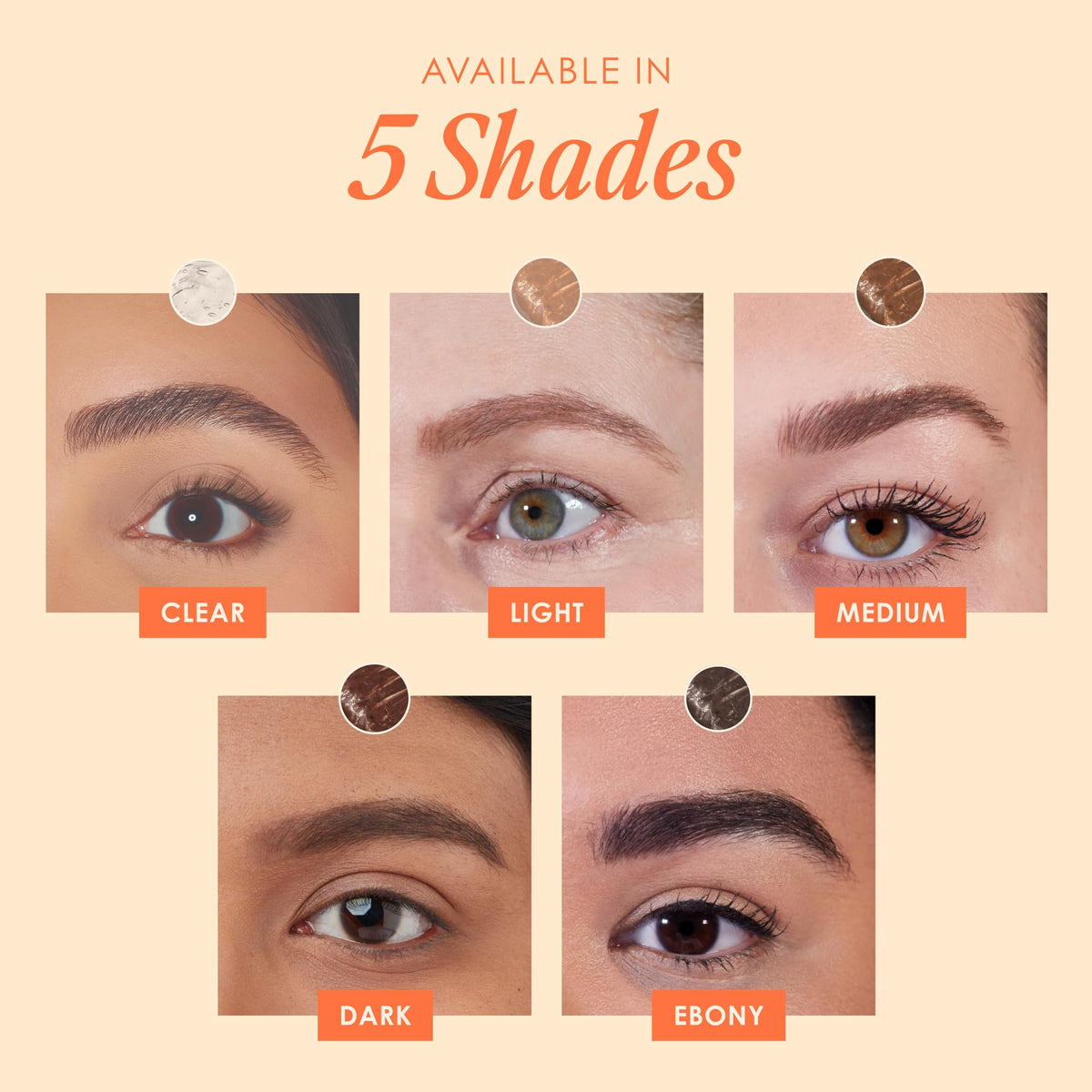 Grande Cosmetics application on model creating fuller, natural-looking eyebrows