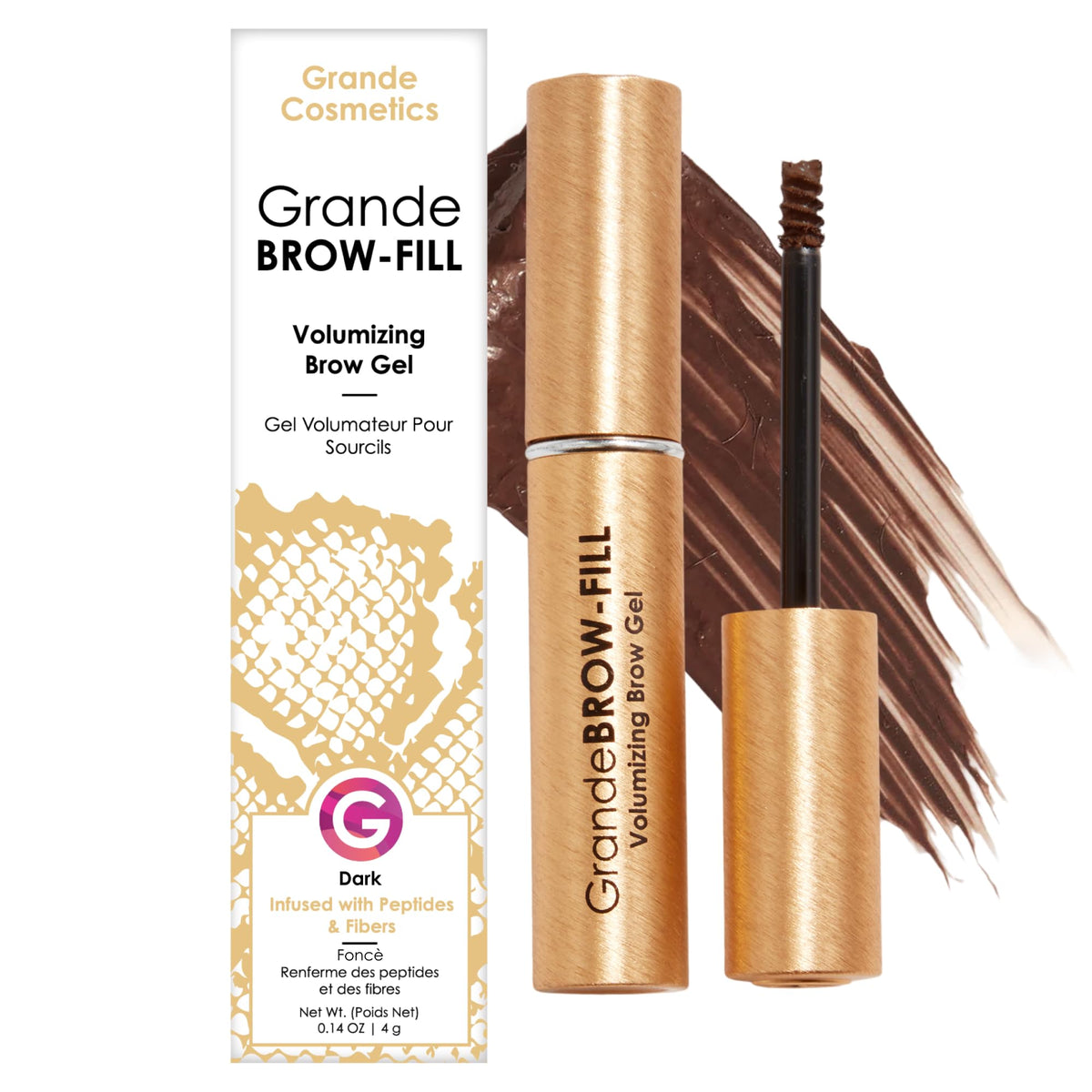 Grande Cosmetics front packaging showing tube and label for quick identification and benefit