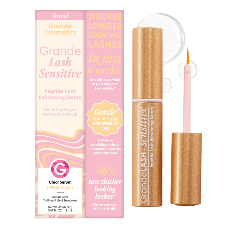 Grande Cosmetics front packaging showing product and benefits for fuller lashes