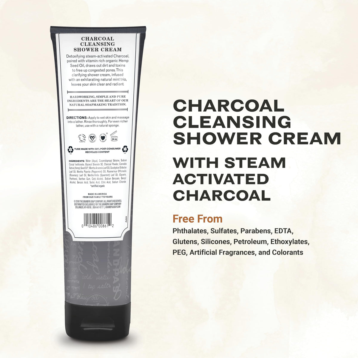 The Grandpa Soap Company pump close-up highlighting easy dispensing and controlled use