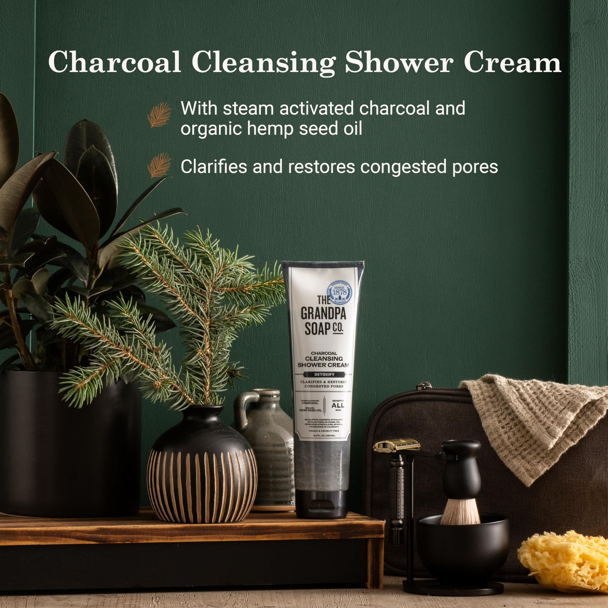 The Grandpa Soap Company lather texture demonstrating deep cleanse and gentle foam