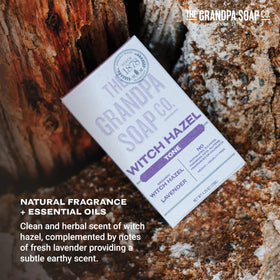 The Grandpa Soap Company bar in shower creating foam, demonstrates effective body use
