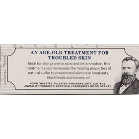 Grandpa's soap in hand demonstrating lathering and easy application for daily skincare
