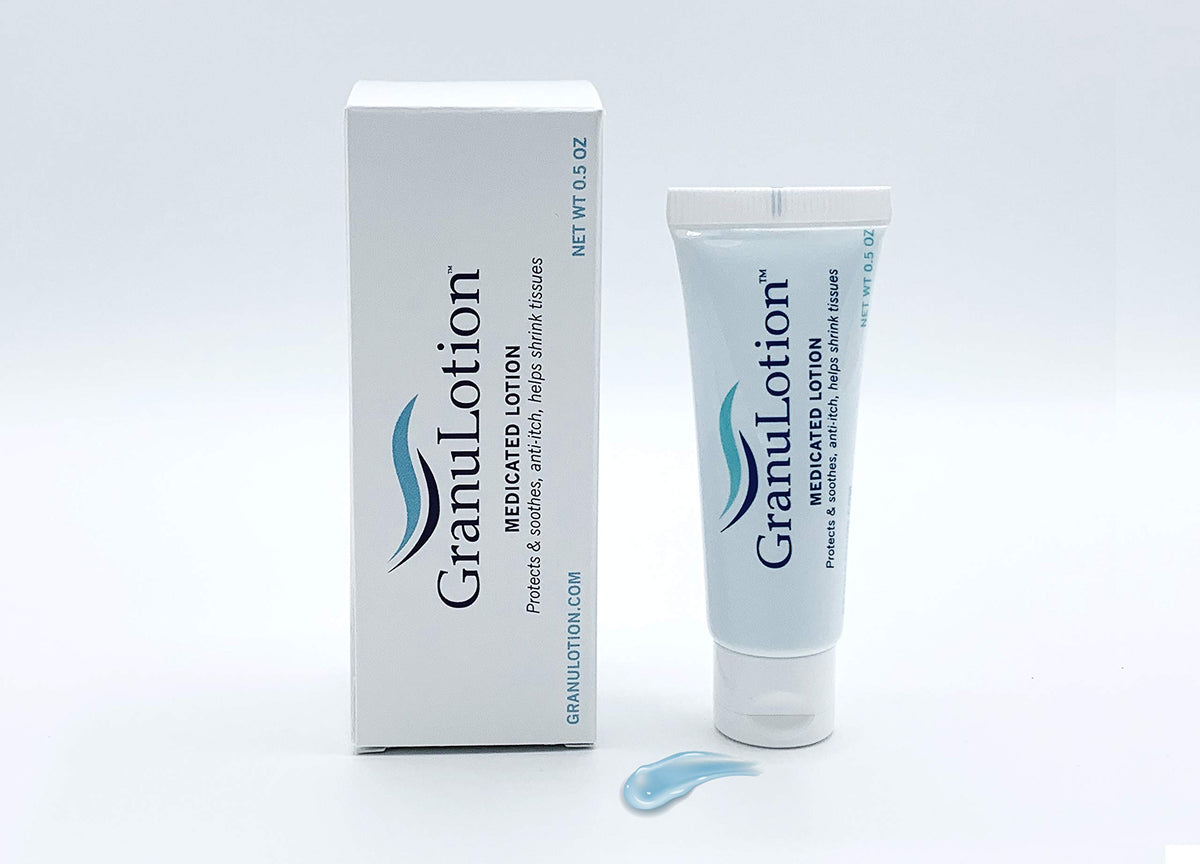 GranuLotion nozzle close-up showing precise dispensing and controlled application benefit