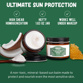 Grazly balm being rubbed onto hand demonstrating quick absorption benefit
