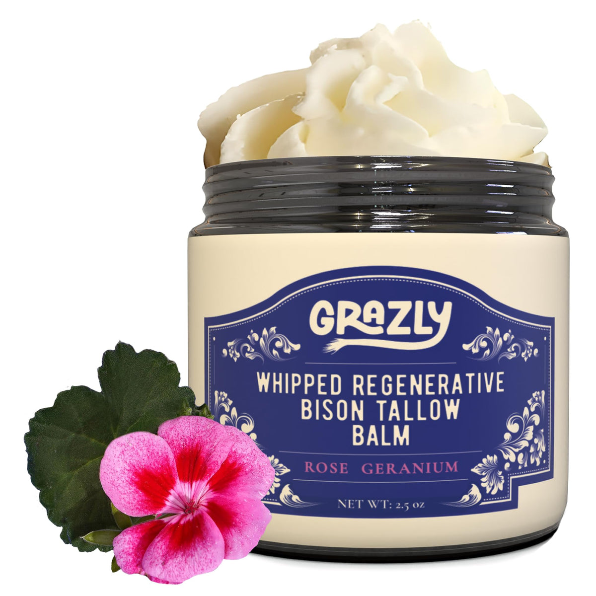 Grazly front jar 2.5oz showing compact moisturizer for travel