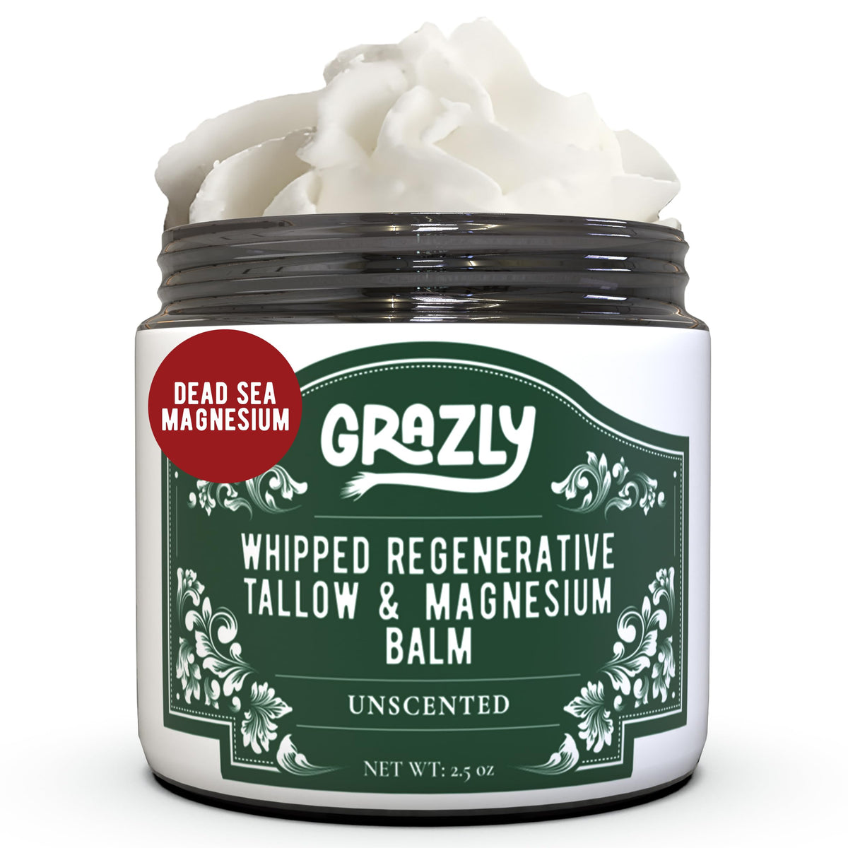 Grazly front jar showing clean packaging and unscented balm benefit