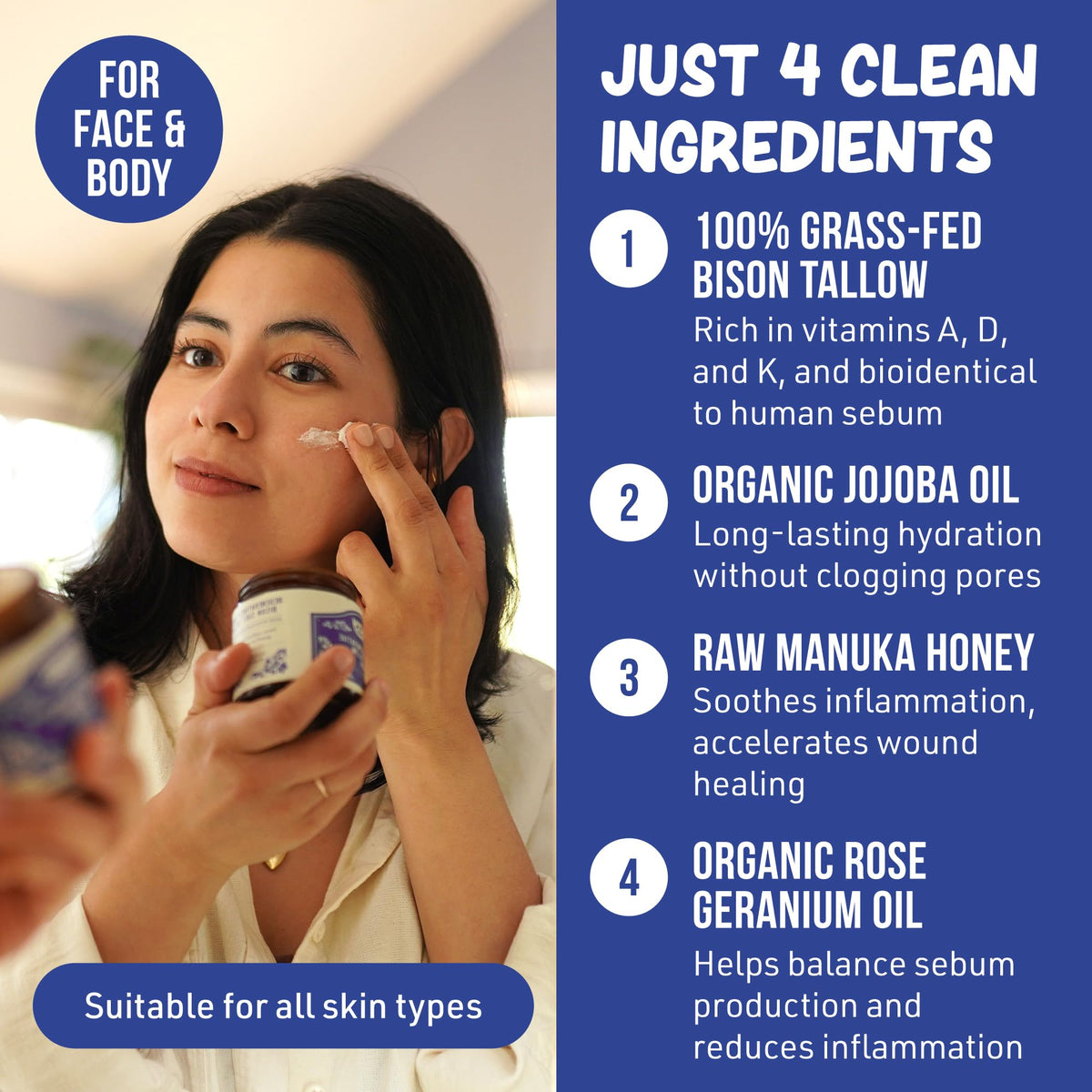 Grazly label detail showing clean ingredient list and benefits