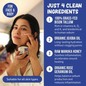 Grazly label detail showing clean ingredient list and benefits