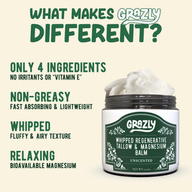 Grazly close-up of whipped texture demonstrating lightweight, fast absorption